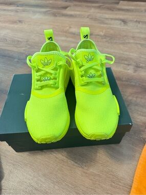 Adidas NMD_R1 Women’s Neon Yellow Lace-Up Sneakers